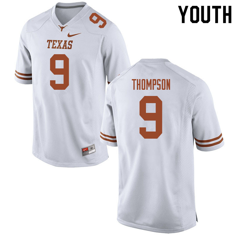 Youth #9 Josh Thompson Texas Longhorns College Football Jerseys Sale-White